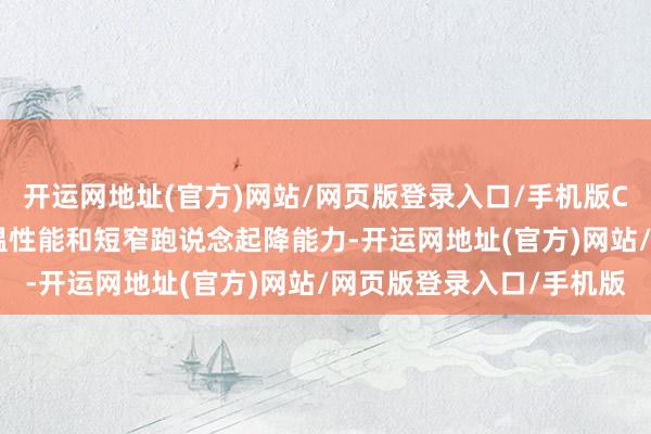 开运网地址(官方)网站/网页版登录入口/手机版C909飞机具有细腻的高温性能和短窄跑说念起降能力-开运网地址(官方)网站/网页版登录入口/手机版