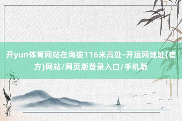 开yun体育网站在海拔116米高处-开运网地址(官方)网站/网页版登录入口/手机版